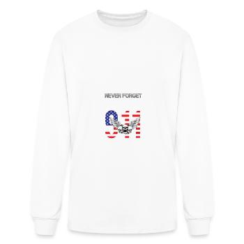 911 Never forget - Men's Long Sleeve T-Shirt - white - Front