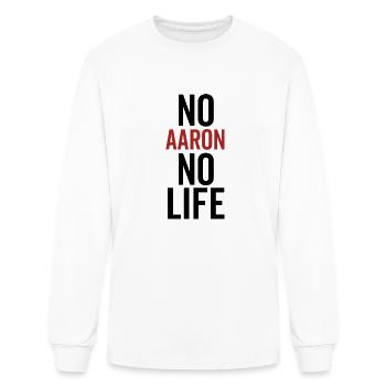 No Aaron No Life - Men's Long Sleeve T-Shirt - white - Front