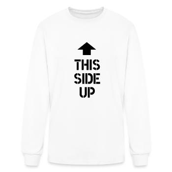 This side up - Men's Long Sleeve T-Shirt - white - Front