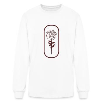 Red rose - Men's Long Sleeve T-Shirt - white - Front