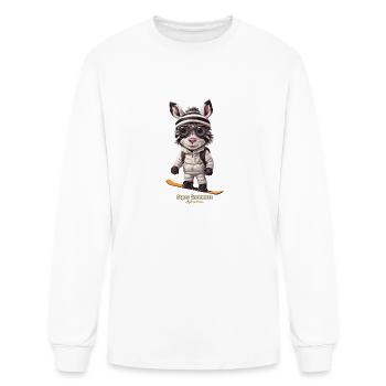 Cute Zebra Aspen Snowmass Mountain Ski - Men's Long Sleeve T-Shirt - white - Front