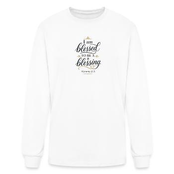 Blessed to Be a Blessing - Men's Long Sleeve T-Shirt - white - Front