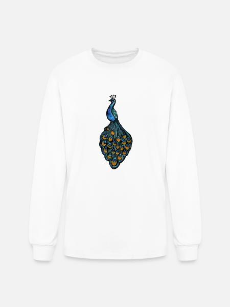 Peacock - Men's Long Sleeve T-Shirt - white