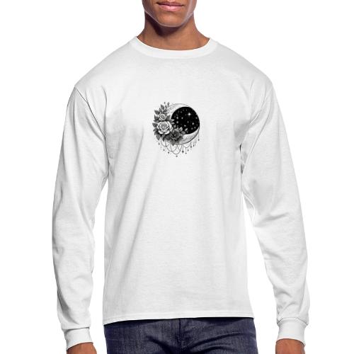 Crescent Moon Floral - Men's Long Sleeve T-Shirt