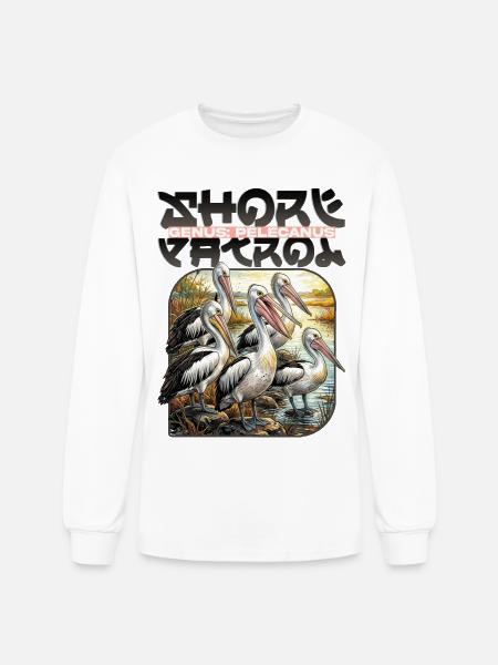 Pelecanus Shore Birds - Men's Long Sleeve T-Shirt - white