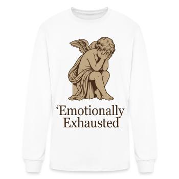  Emotionally Exhausted - Renaissance Art Humor - Men's Long Sleeve T-Shirt - white - Front