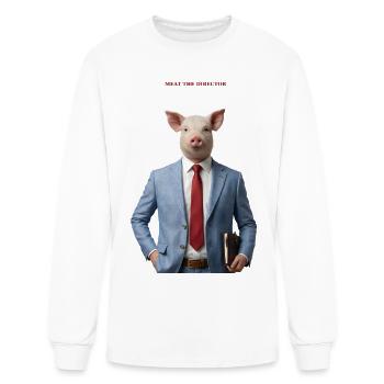 Pig Man - Men's Long Sleeve T-Shirt - white - Front