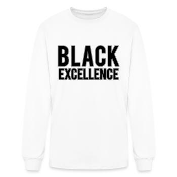 Black Excellence Black - Men's Long Sleeve T-Shirt - white - Front