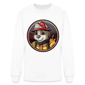 Fireman Mole - Men's Long Sleeve T-Shirt - white - Front