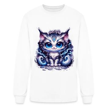 Cosmic Whiskers Kitten - Men's Long Sleeve T-Shirt - white - Front