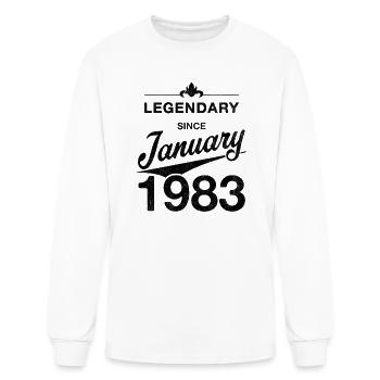 40th Birthday 40 Year Old Born January 1983 Gift - Men's Long Sleeve T-Shirt - white - Front