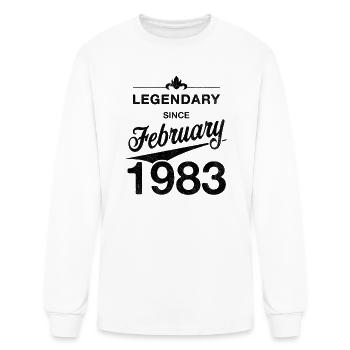 40th Birthday 40 Year Old Born February 1983 Gift - Men's Long Sleeve T-Shirt - white - Front