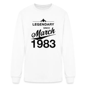 40th Birthday 40 Year Old Born March 1983 Gift - Men's Long Sleeve T-Shirt - white - Front