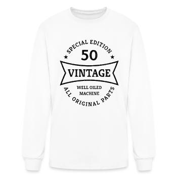50 Years Old 50th Birthday Gifts Born 1973 Vintage - Men's Long Sleeve T-Shirt - white - Front