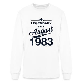 40th Birthday 40 Year Old Born August 1983 Gift - Men's Long Sleeve T-Shirt - white - Front