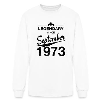 50th Birthday 50 Year Old Born September 1973 Gift - Men's Long Sleeve T-Shirt - white - Front