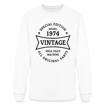 Born 1974 Vintage 50 Year Old 50th Birthday Gifts - Men's Long Sleeve T-Shirt - white - Front