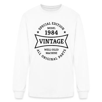 Born 1984 Vintage 40 Year Old 40th Birthday Gifts - Men's Long Sleeve T-Shirt - white - Front