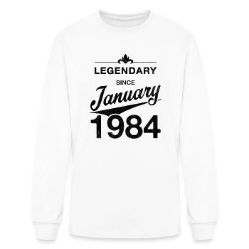 40th Birthday 40 Year Old Born January 1984 Gift - Men's Long Sleeve T-Shirt - white - Front