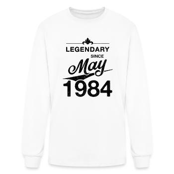 40th Birthday 40 Year Old Born in May 1984 Gift - Men's Long Sleeve T-Shirt - white - Front