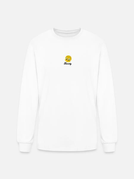 Looney Tunes Tweety Embroidery - Men's Long Sleeve T-Shirt - white