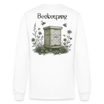 Beekeeping Vintage T-Shirt | Beekeeper Gift - Men's Long Sleeve T-Shirt - white - Back