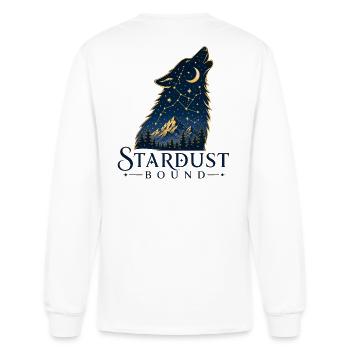 Stardust Bound Wolf Silhouette - Men's Long Sleeve T-Shirt - white - Back
