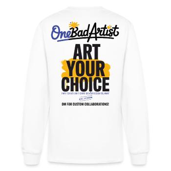 Art Your Choice -  DM for custom designing - Men's Long Sleeve T-Shirt - white - Back