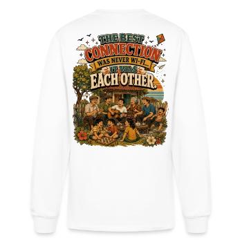Best Connection Was Each Other - Men's Long Sleeve T-Shirt - white - Back