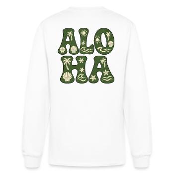 Retro Aloha Beach Vibe - Men's Long Sleeve T-Shirt - white - Back