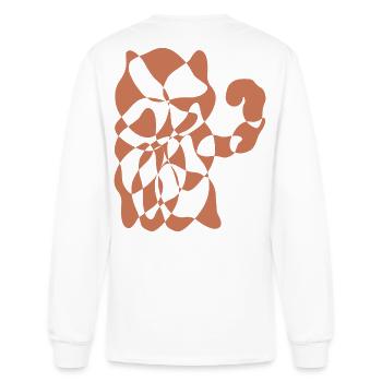 Art abstrait en terre cuite géométrique pour chats - T-shirt à manches longues Homme - blanc - Dos