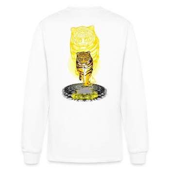 2022 Year of Tiger Combination 01 - Men's Long Sleeve T-Shirt - white - Back