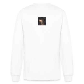 Rainlit Reunion at the Cabin - Men's Long Sleeve T-Shirt - white - Back