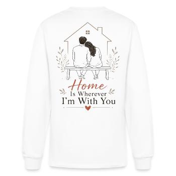 Home Is Wherever I’m With You - Men's Long Sleeve T-Shirt - white - Back