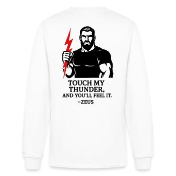 Zeus Meme from Greek Mythology - Men's Long Sleeve T-Shirt - white - Back