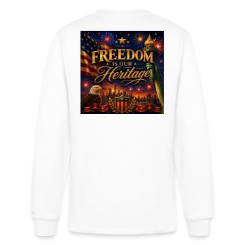 La liberté est notre héritage - T-shirt à manches longues Homme - blanc - Dos