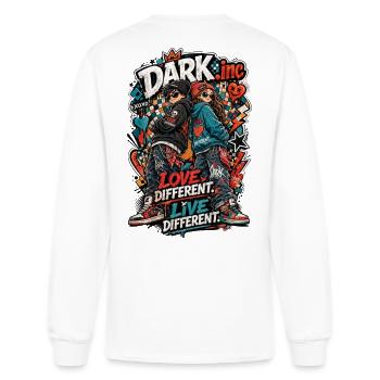 Love Different Live Different Graffiti Teens - Men's Long Sleeve T-Shirt - white - Back