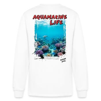 Ocean Soul: Raw Depths - Men's Long Sleeve T-Shirt - white - Back