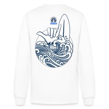 Hang Loose MAGASKAWE™ - Men's Long Sleeve T-Shirt - white - Back