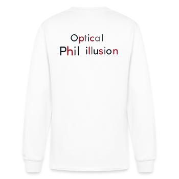 Optical illusion - Men's Long Sleeve T-Shirt - white - Back