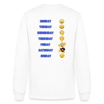 Funny Week - Men's Long Sleeve T-Shirt - white - Back