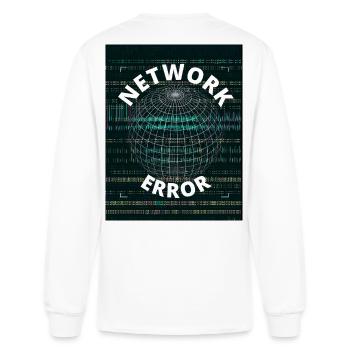 Global Network Error: Tech Circular Globe - Men's Long Sleeve T-Shirt - white - Back
