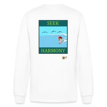 Seek Harmony - Men's Long Sleeve T-Shirt - white - Back