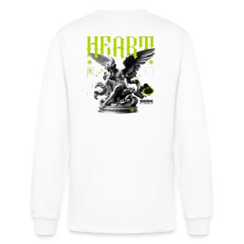 Neon Cherub Noir Angel Statue - Men's Long Sleeve T-Shirt - white - Back