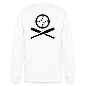 Baseball Softball Icon Pictogram - Men's Long Sleeve T-Shirt - white - Back
