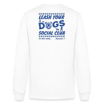 Leash Your Dogs Social Club - Men's Long Sleeve T-Shirt - white - Back