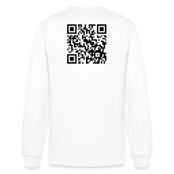 Funny QR code - gift idea - Men's Long Sleeve T-Shirt - white - Back
