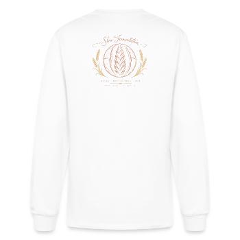 Slow Fermentation Emblem - Men's Long Sleeve T-Shirt - white - Back