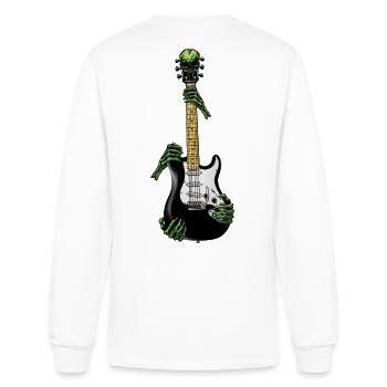 Emerald Skeleton Shred Guitar - Men's Long Sleeve T-Shirt - white - Back