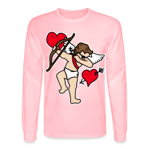 Dabbing Cupid For Valentines Day Gift T shirts - Men's Long Sleeve T-Shirt
